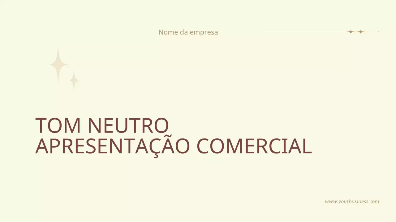 Apresentação da empresa Beige Natural Business
