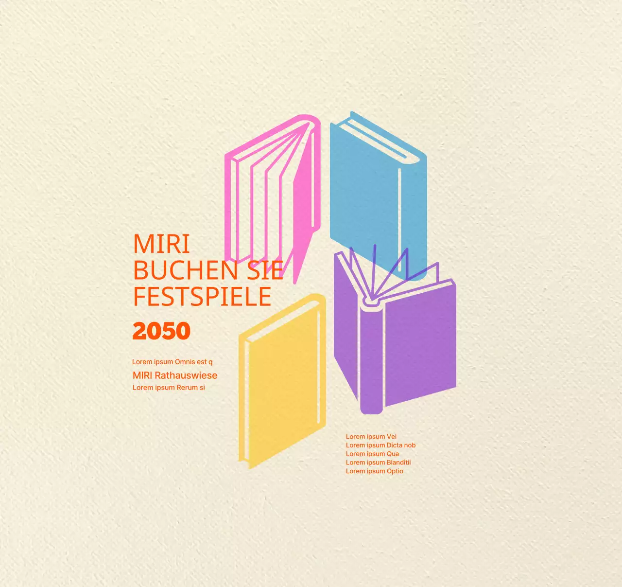 Buchfestival-inspiriertes Design