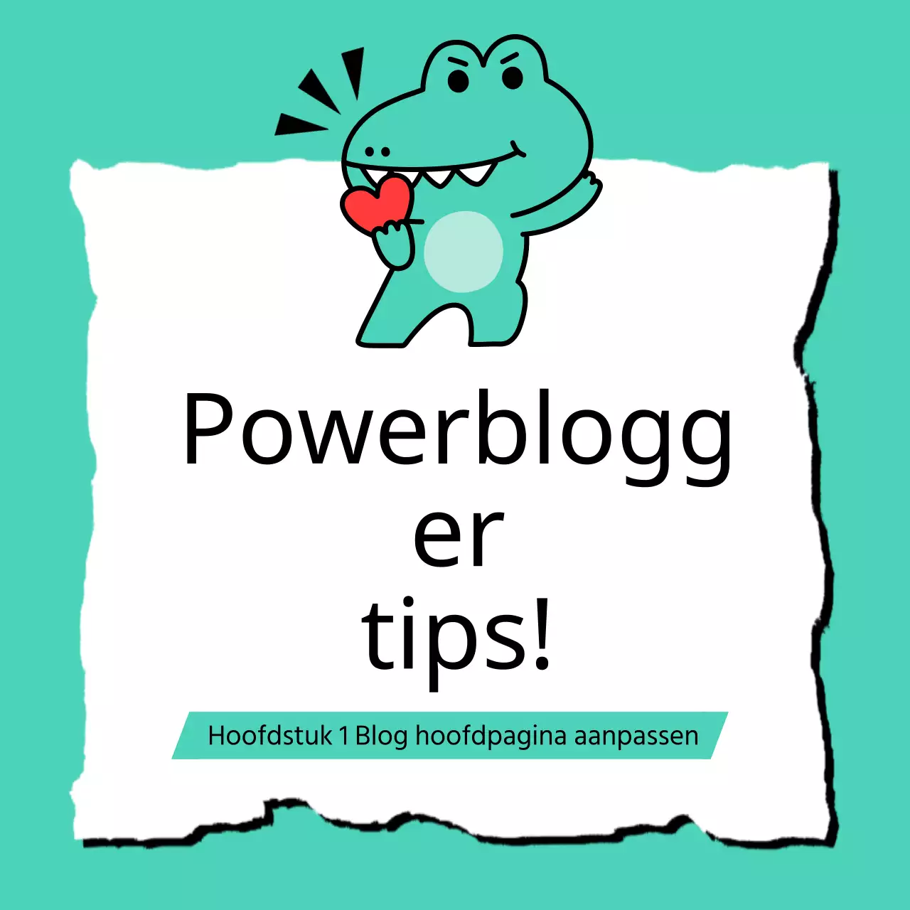 Eenvoudige blogpost in mint en zwart