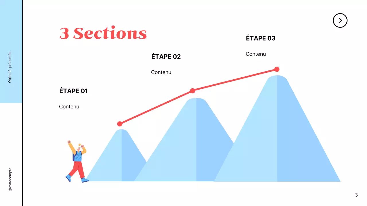Sky Blue Simple Goals Presentation for Business Strategy (Présentation des objectifs simples de Sky Blue pour la stratégie d'entreprise)