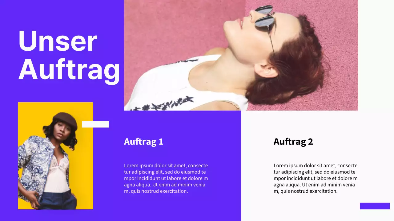 Purple Bold Business Unternehmen Einführung