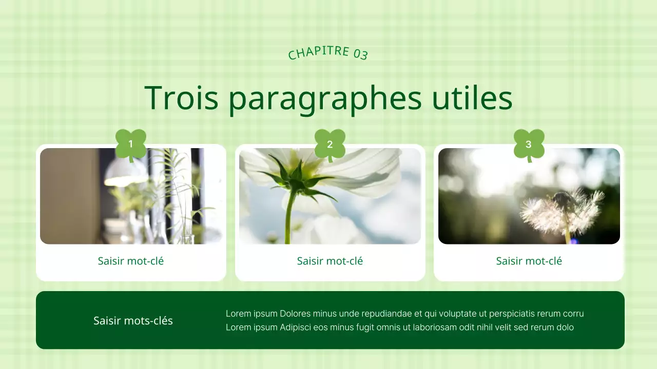 Jolie proposition de fond de trèfle à quatre feuilles avec de la verdure et des feuilles de lotus