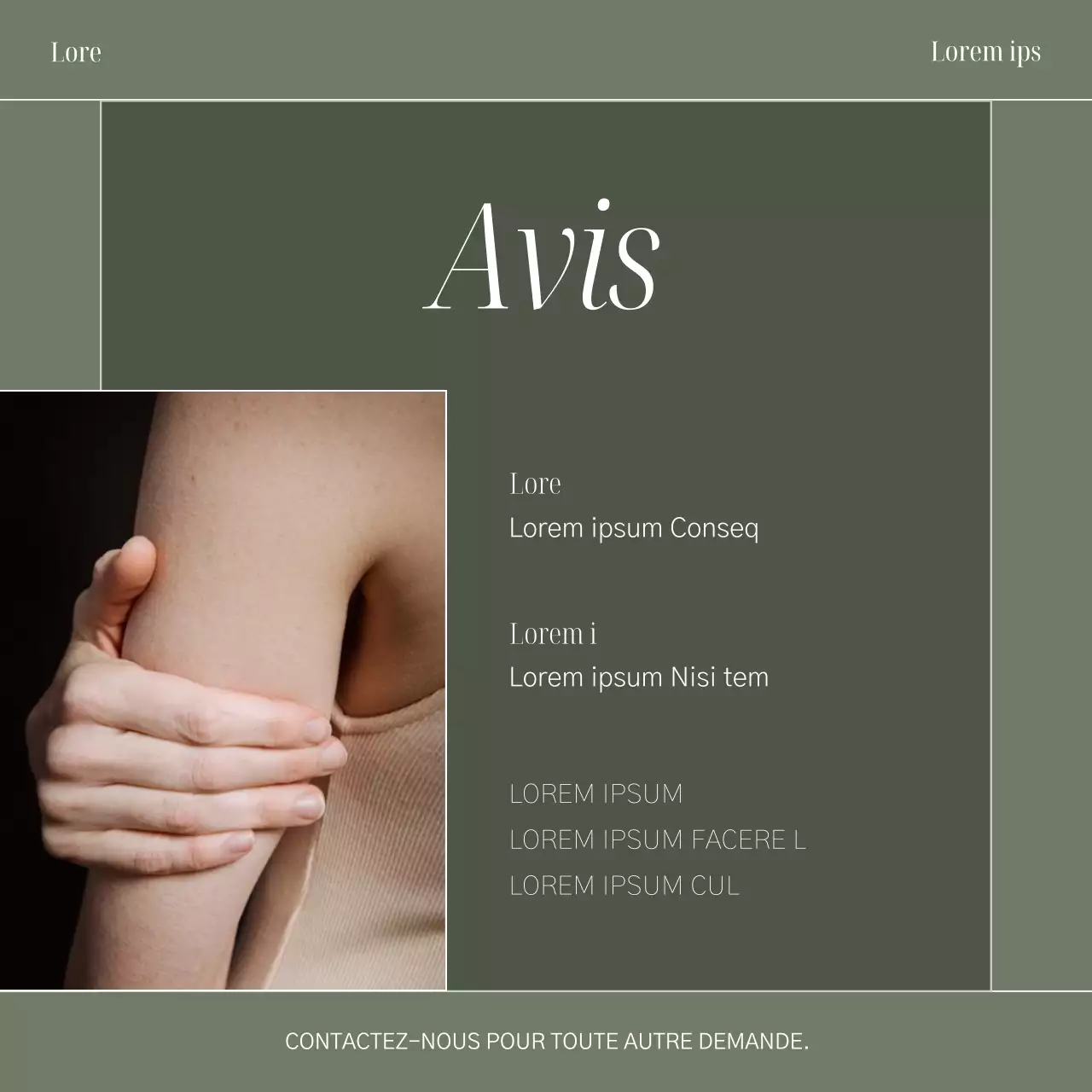 Promouvoir un kit de marque simple en kaki