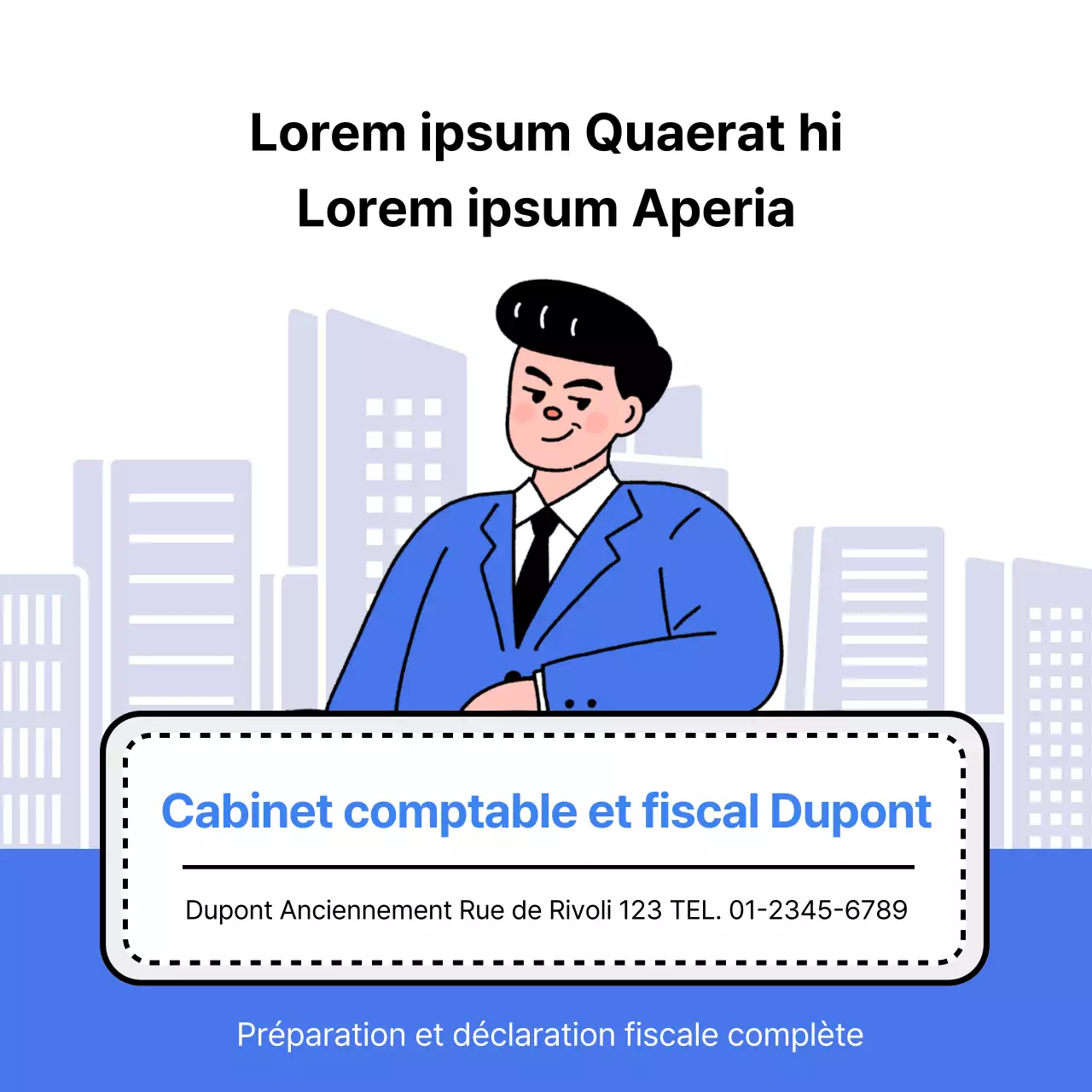 Un guide simple, en bleu et blanc, pour remplir votre déclaration d'impôt sur le revenu complète