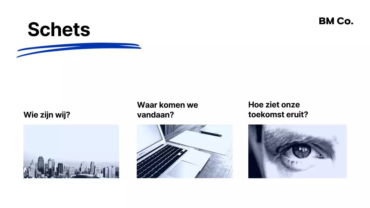 Blue Modern Marker Bedrijf Introductie