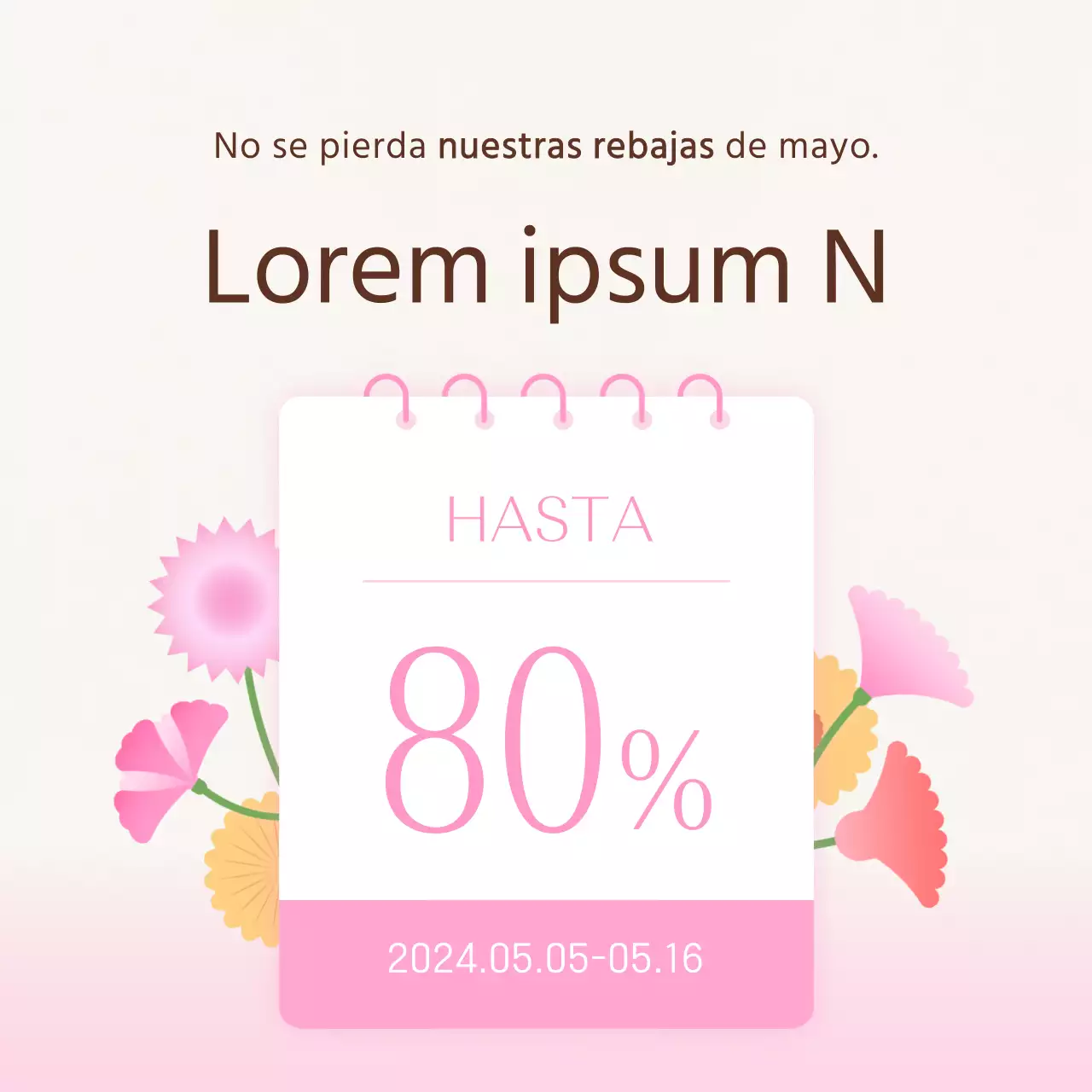 Promocione el Mes del Hogar Moderno en las redes sociales en rosa y rojo