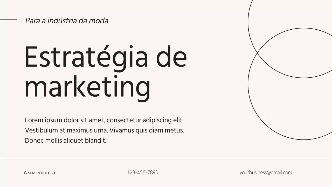Campanha de estratégia de marketing Beige Elegant