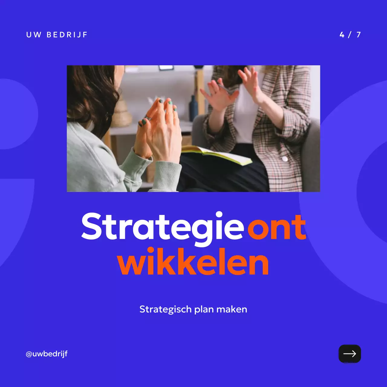 Zwart, oranje en paars Eenvoudige bedrijfsplanningsstrategie