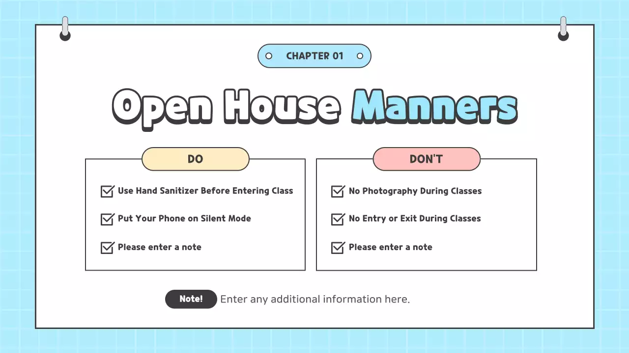 Blue Simple School Event Presentation