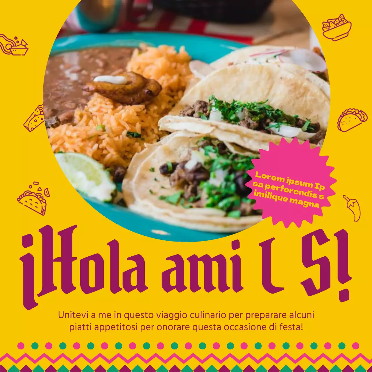 Ricetta tradizionale gialla del Cinco de Mayo