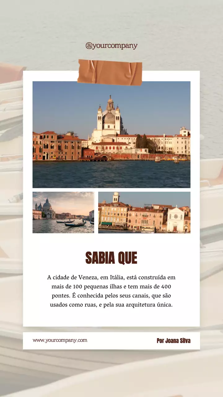 Bege Simples Veneza Itália Facto Publicidade