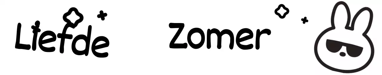 Konijntje met schattige handgeschreven zomerzonnebril