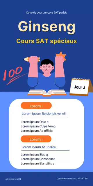 Cours de SAT sur mesure pour les élèves de terminale à l'aide d'illustrations d'élèves
