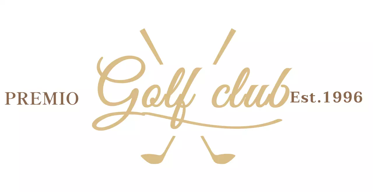 Mazze da golf con scrittura in oro e marrone per un tocco di classe