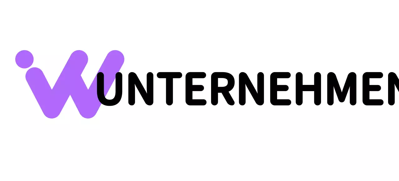 Firmenlogo mit einem einfachen schwarzen Buchstabensymbol