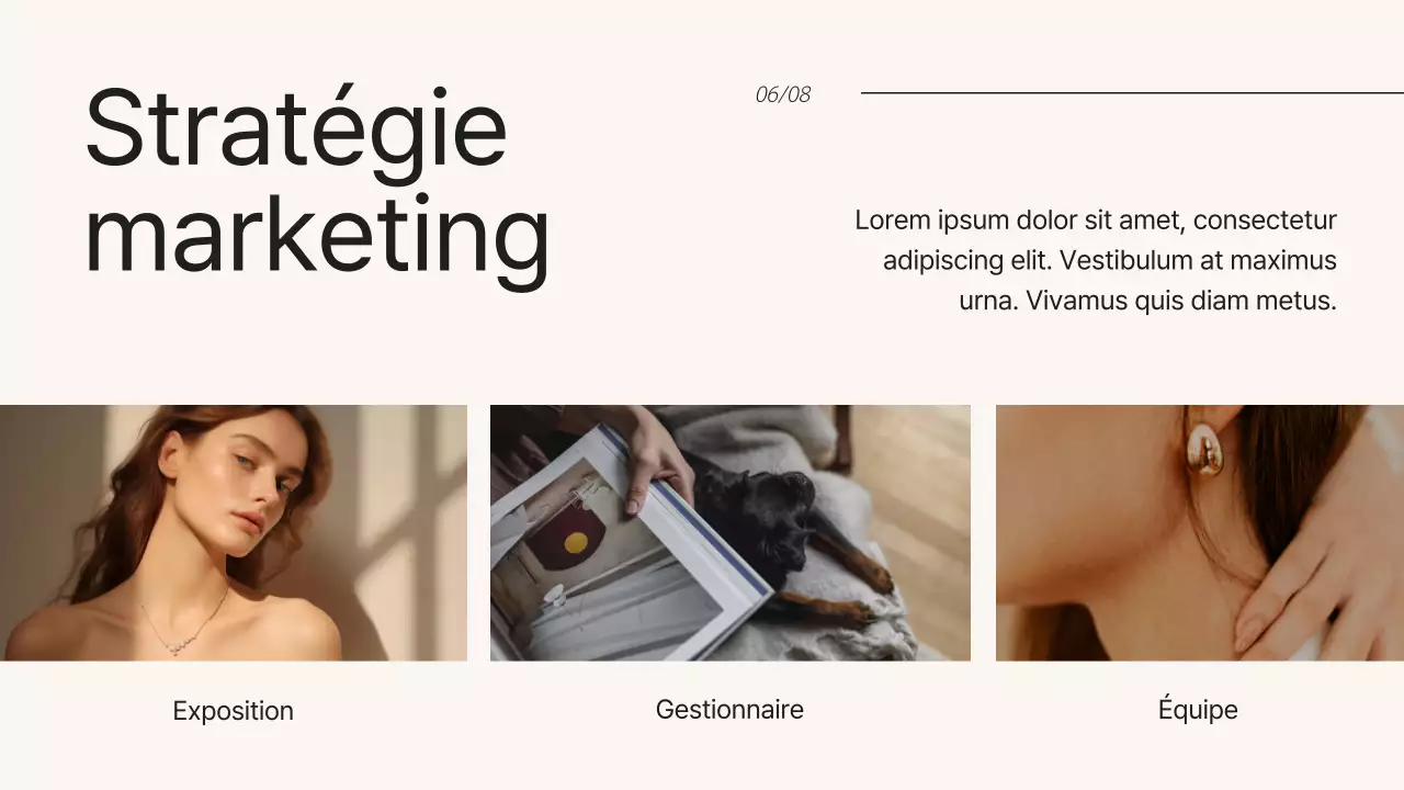 Campagne de stratégie marketing beige et élégante