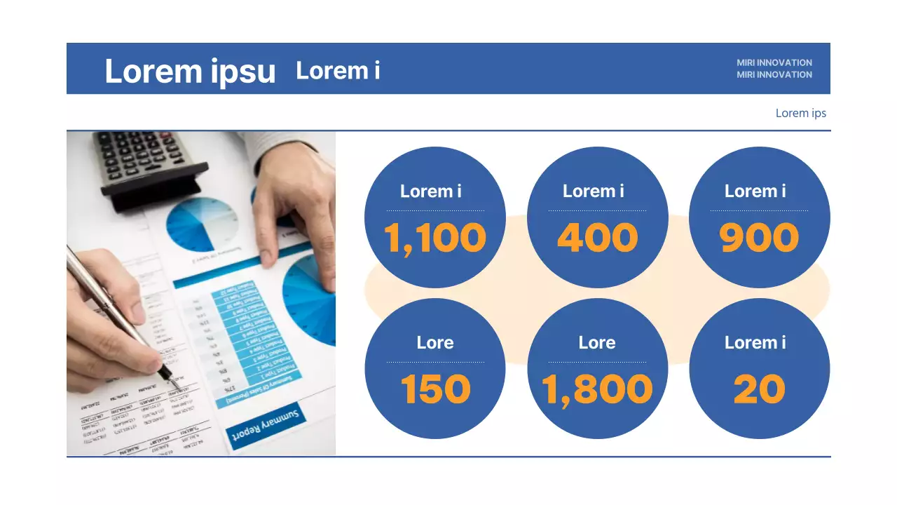 Ein einfacher Briefkopf für ein Industrieunternehmen in Blau und Gelb