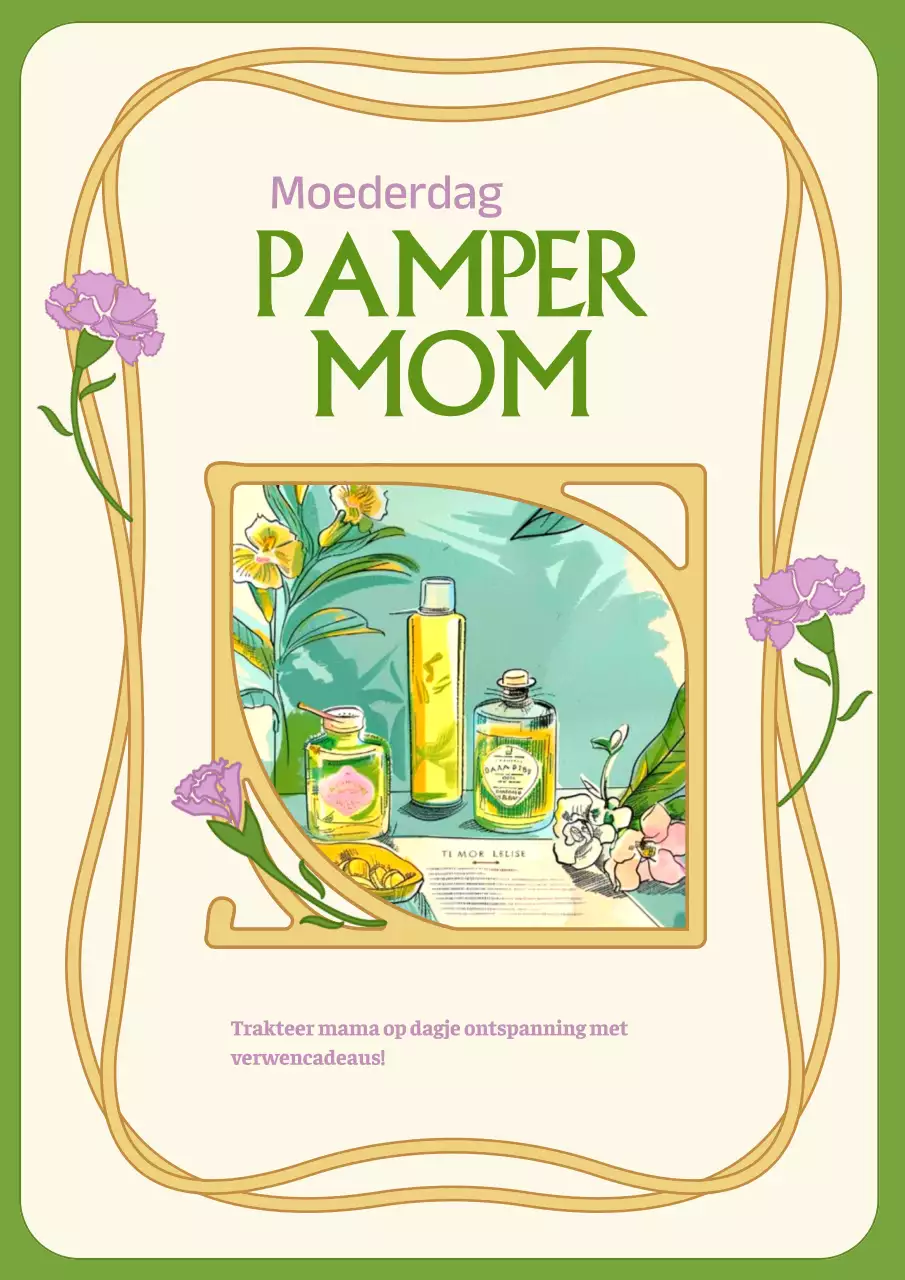 Promoot een klassieke Moederdagverkoop in chartreuse en ivoor