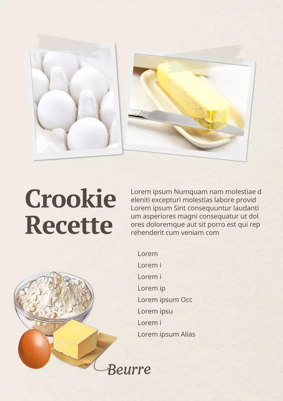 Recette simple de biscuits croissants aux couleurs beige et marron