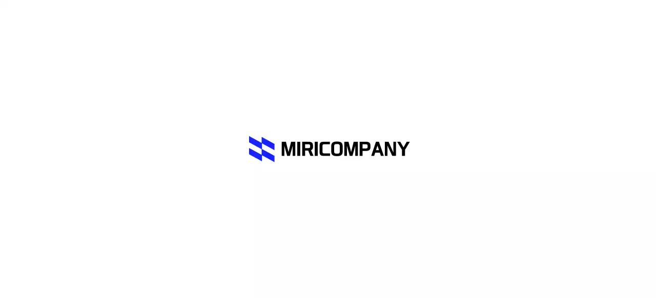 Corporate logo with a slanted shape concept