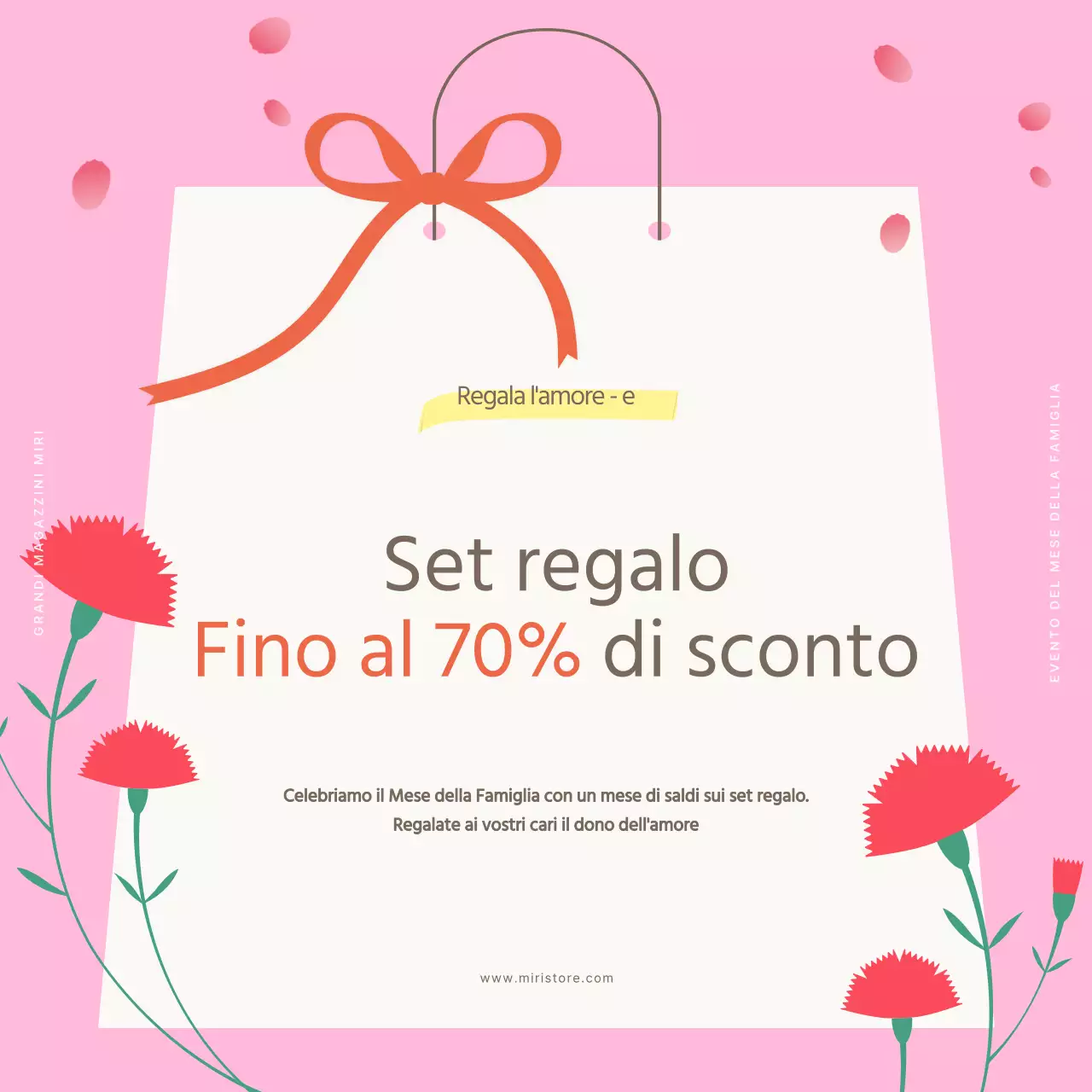 Promuovere un semplice set regalo rosa per il Mese della Famiglia