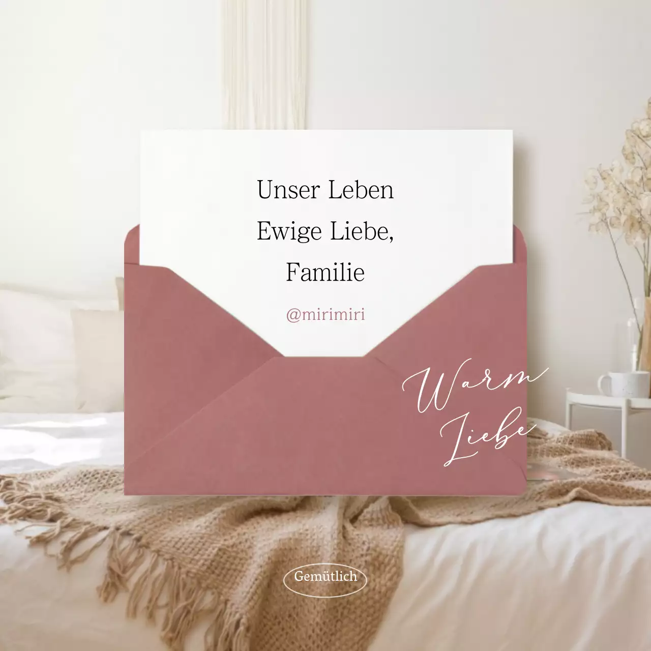 Fördern Sie einen sentimentalen Brief in Elfenbein und Braun