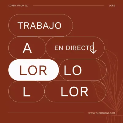 Marrón Elegante Equilibrio Trabajo-Vida Citas Publicidad