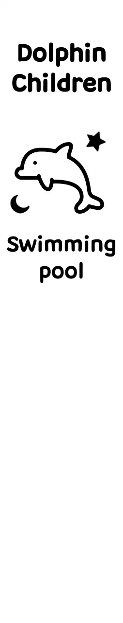 かわいいイルカのイラストが描かれた可愛らしいデザイン。