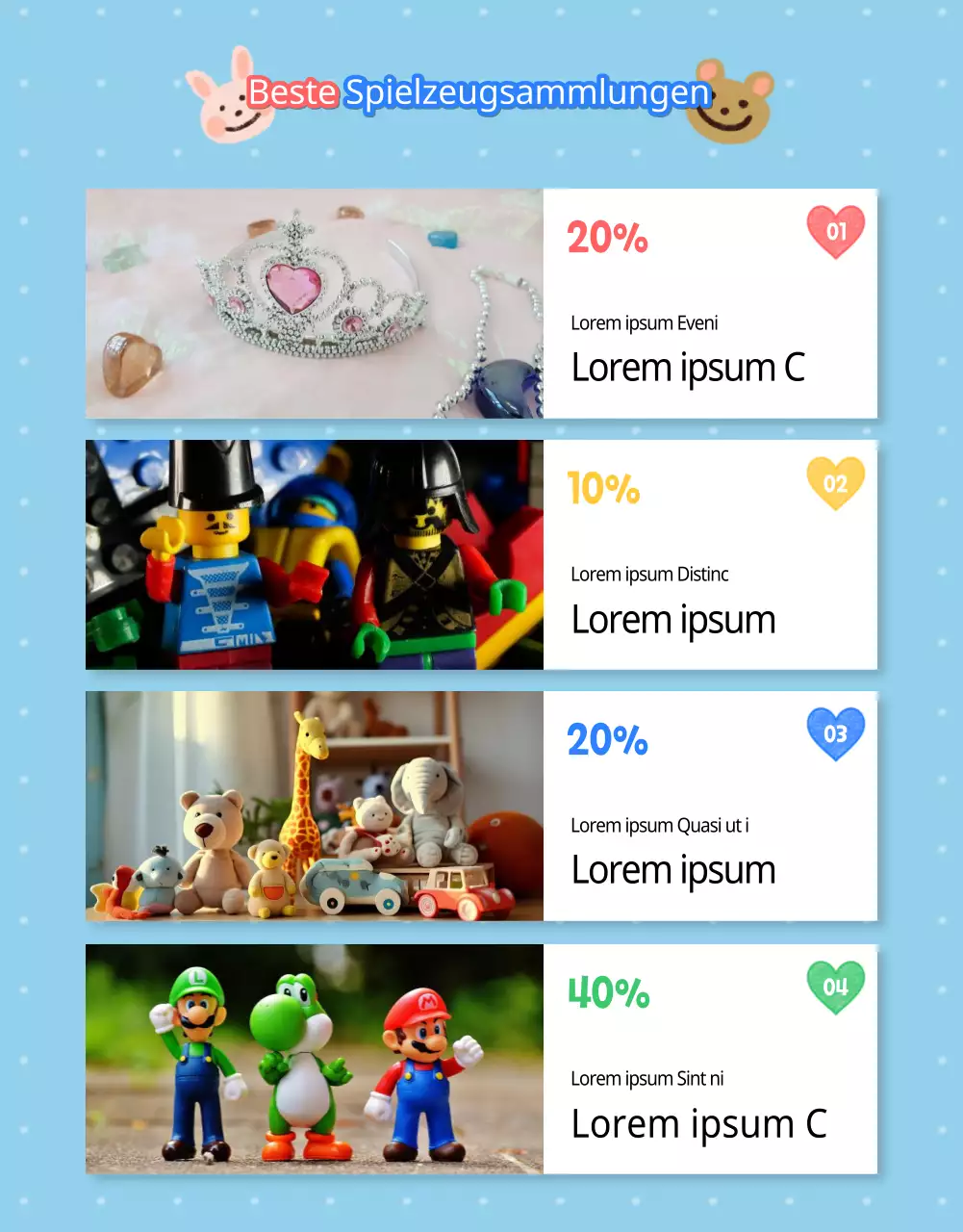 Kitschige Kindertagsgeschenke in Himmelblau fördern