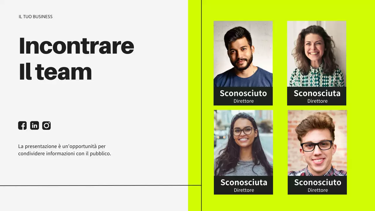 Neon e nero Introduzione moderna al business