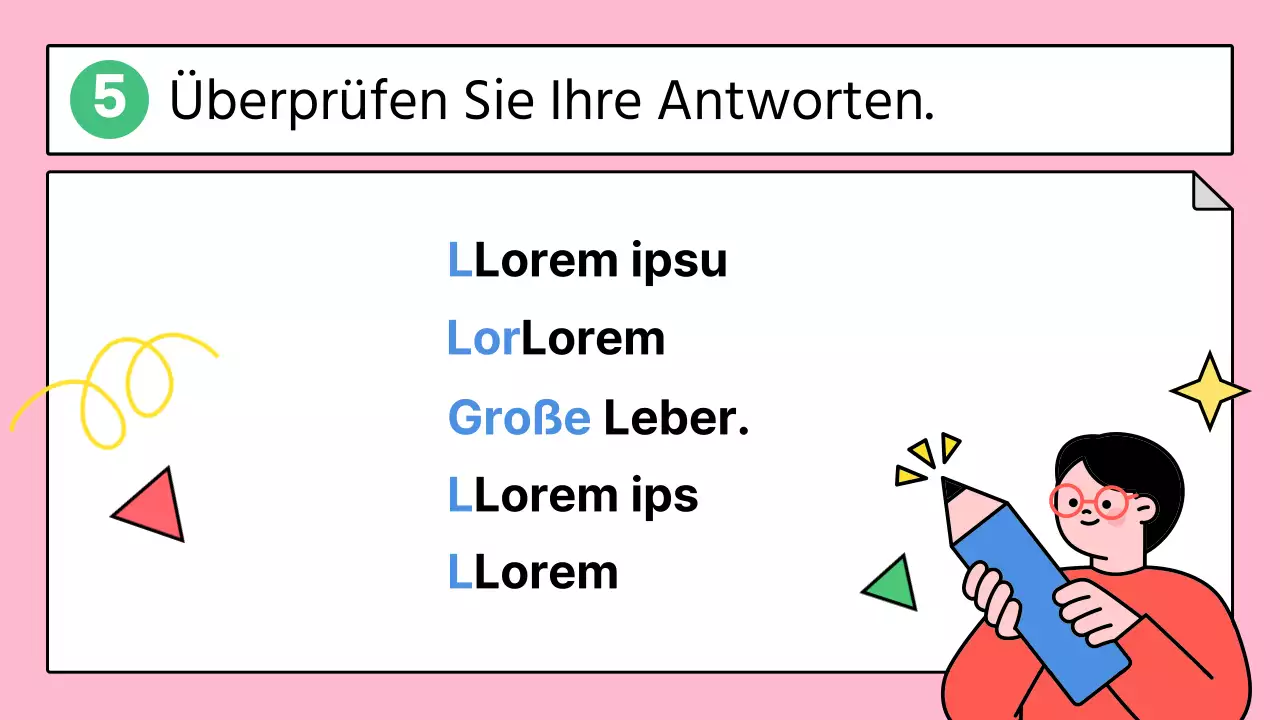 Niedliche rosa Sprachlehrmittel