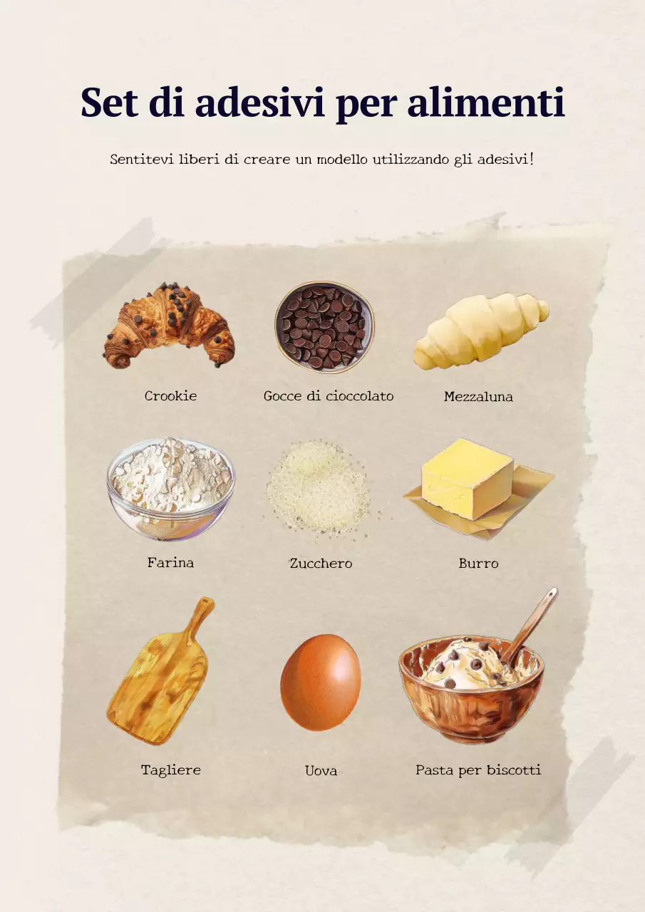 Ricetta semplice per biscotti croissant di colore beige e marrone