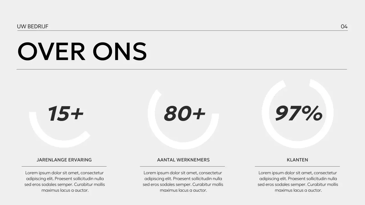 Minimalistisch zwart-wit bedrijfsprofiel