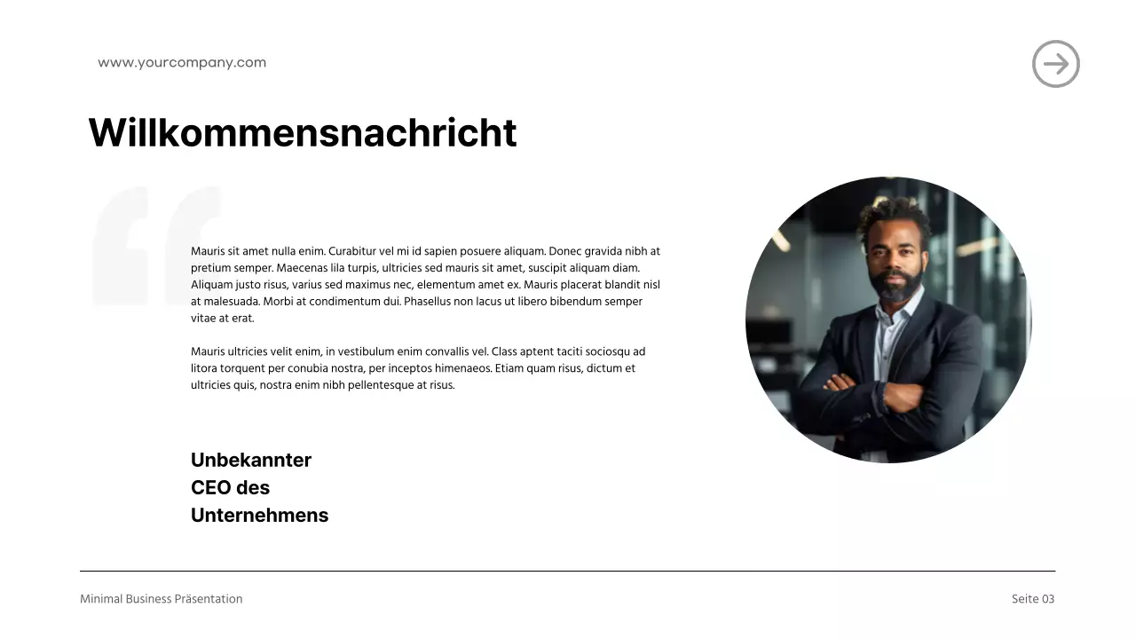 Black and White Modern Business Unternehmensvorstellung