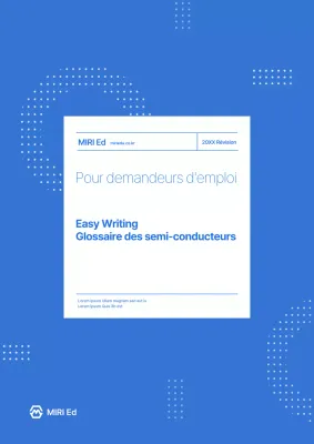 Couverture simple du glossaire des semi-conducteurs en bleu et blanc