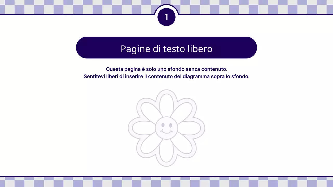 Prospetto informativo con adesivi kitsch viola e gialli