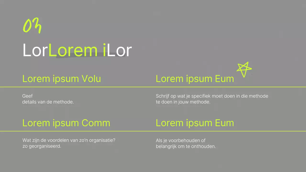 Eenvoudige handschrifthandleiding in grijs en fluorescerende kleuren