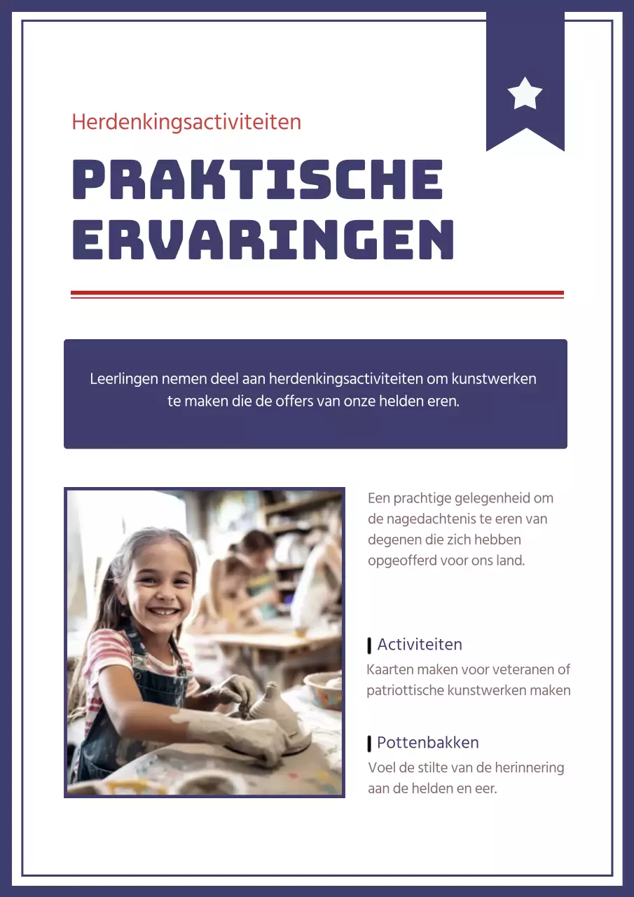 Eenvoudige Memorial Day School Evenement Aankondigingen in Navy en Rood