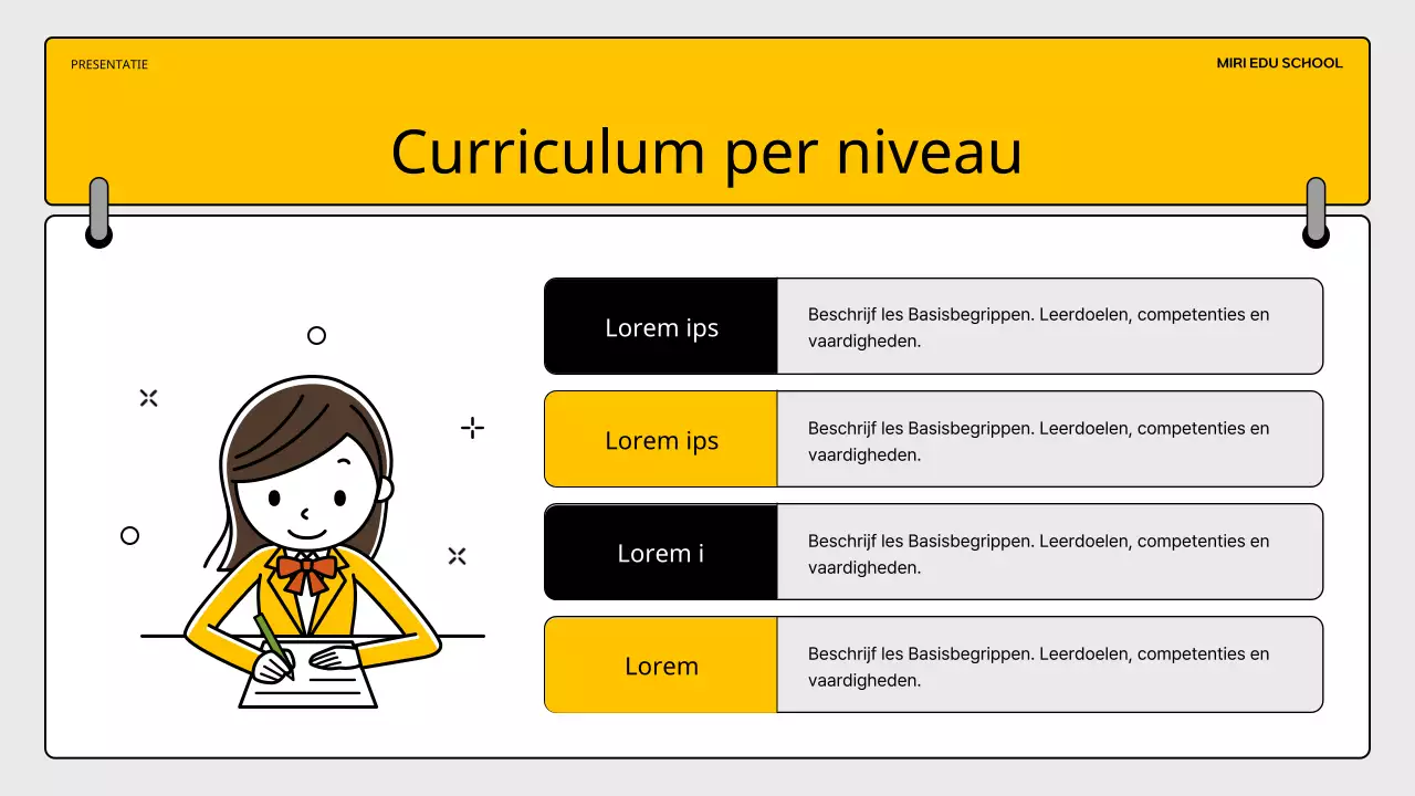 Een eenvoudig geel en zwart essay schrijven school prospectus
