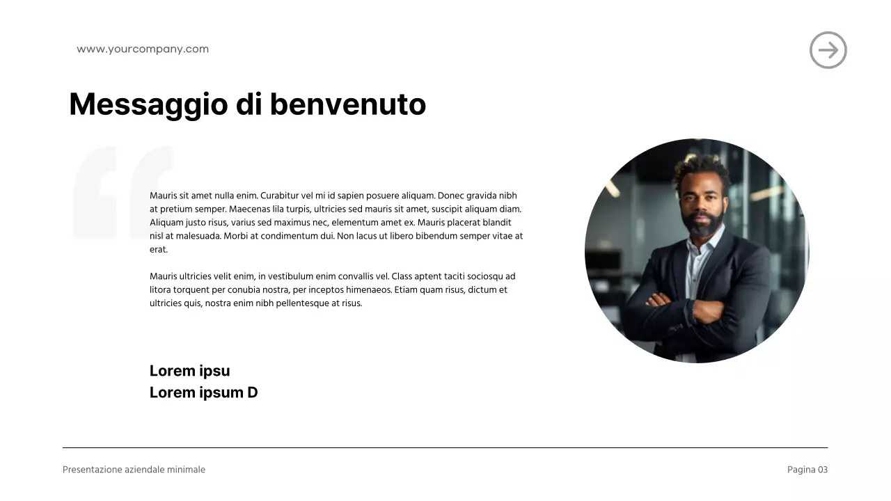 Introduzione aziendale moderna in bianco e nero