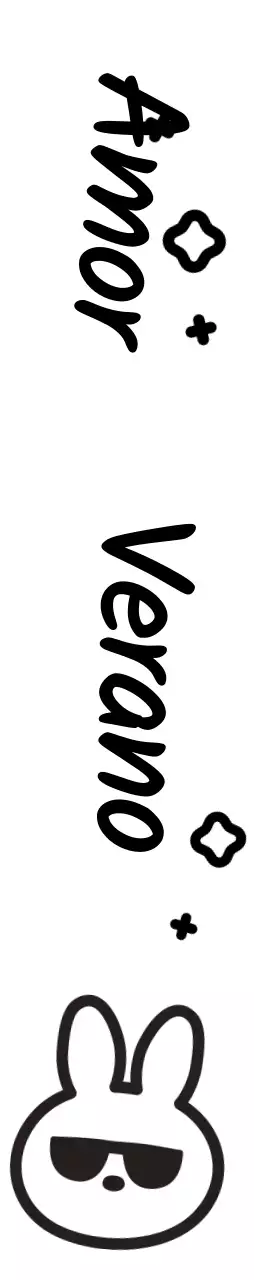 Conejito con bonitas gafas de sol de verano escritas a mano