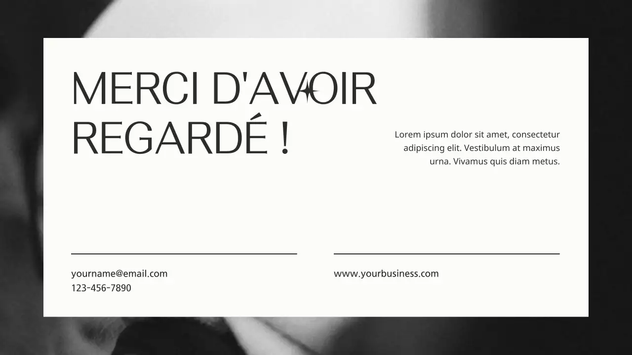 Beige et noir Marque de mode élégante Produit Pitch