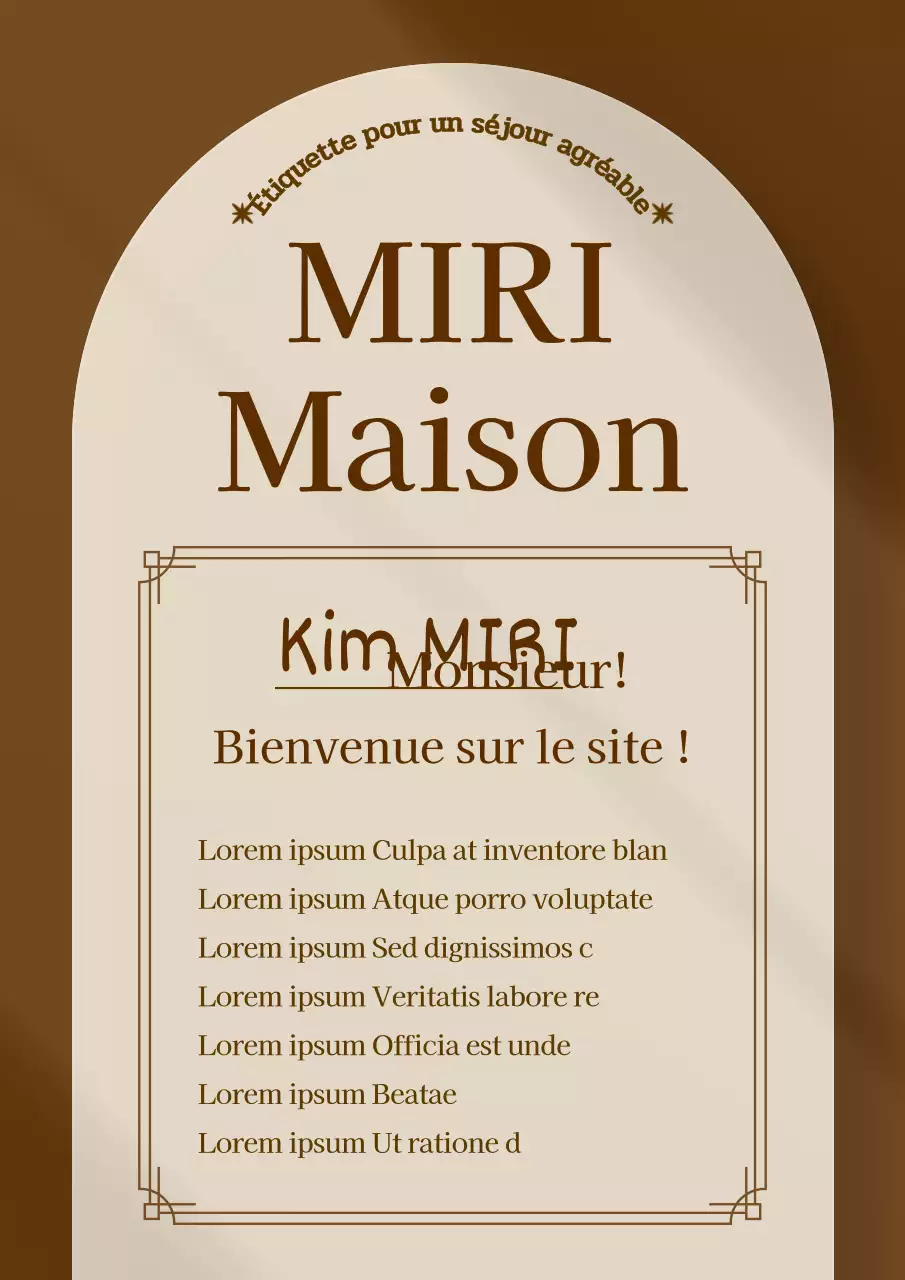 L'hospitalité moderne dans un règlement intérieur brun et beige