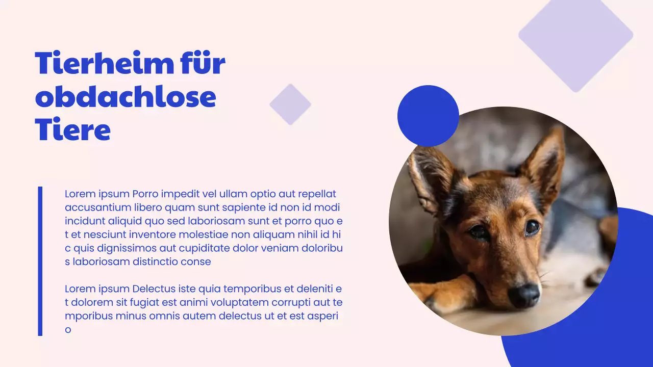 Kampagne des modernen Adoptionszentrums in Blau und Rosa