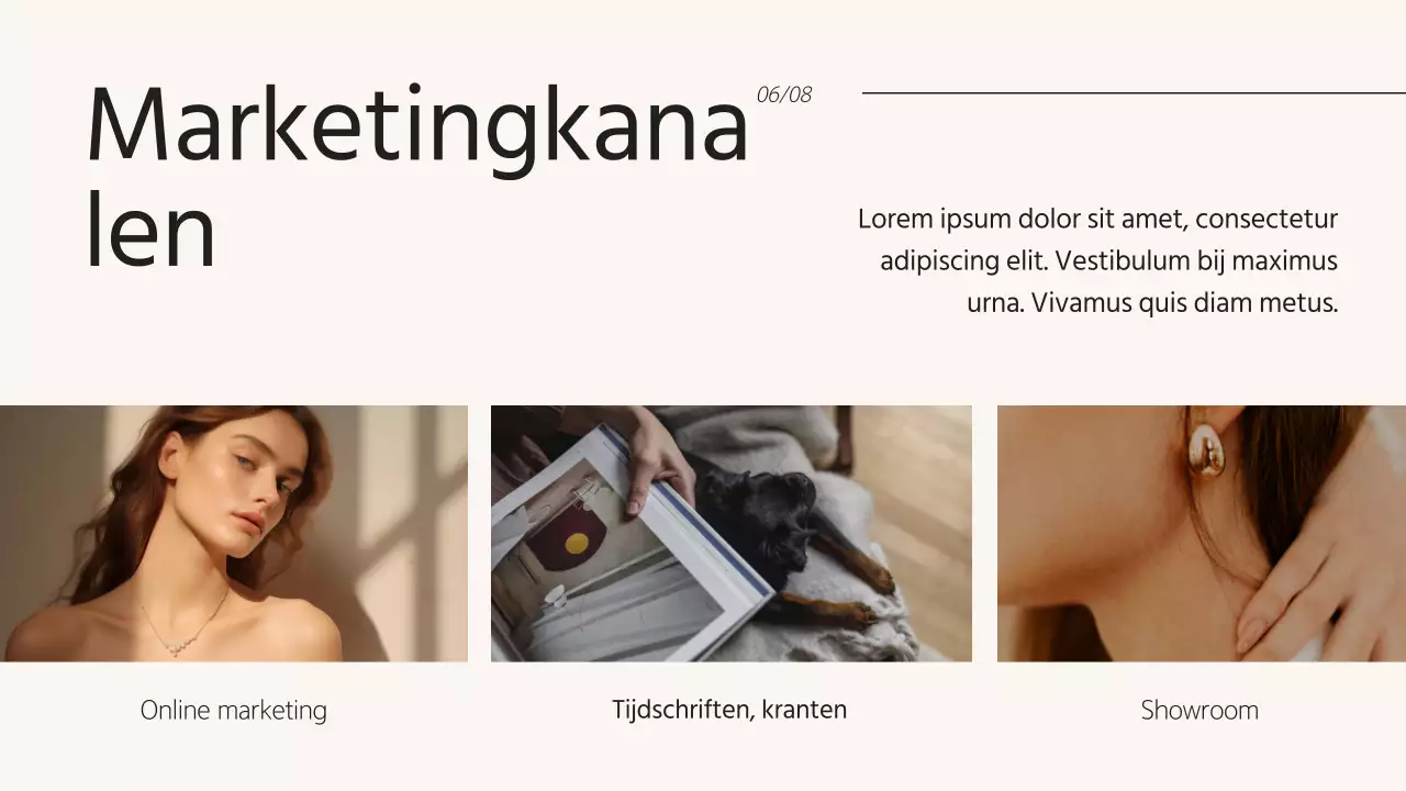 Beige Elegante Marketingstrategie Campagne