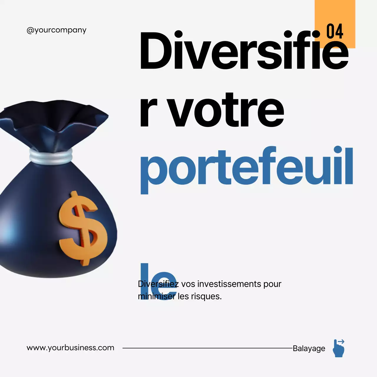 Guide de stratégie d'investissement moderne noir et bleu