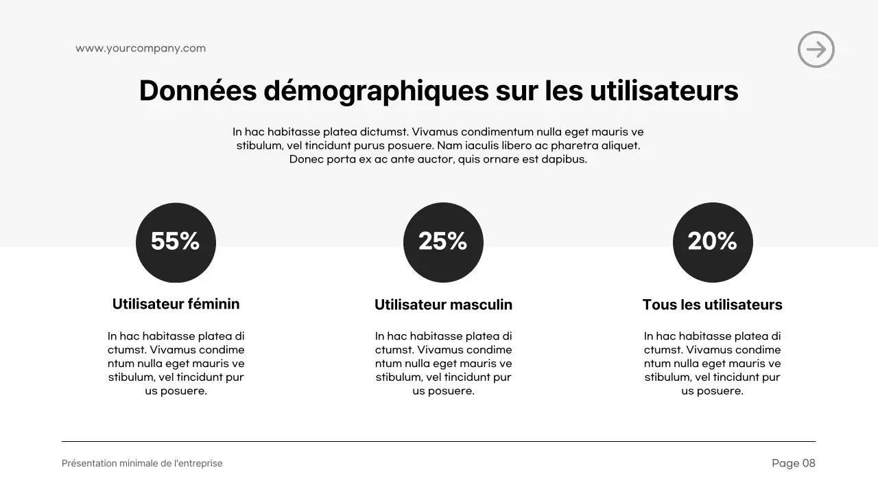 Introduction de l'entreprise moderne en noir et blanc