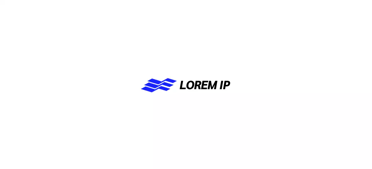 Geometrisches, lineares Logo mit Pfiff