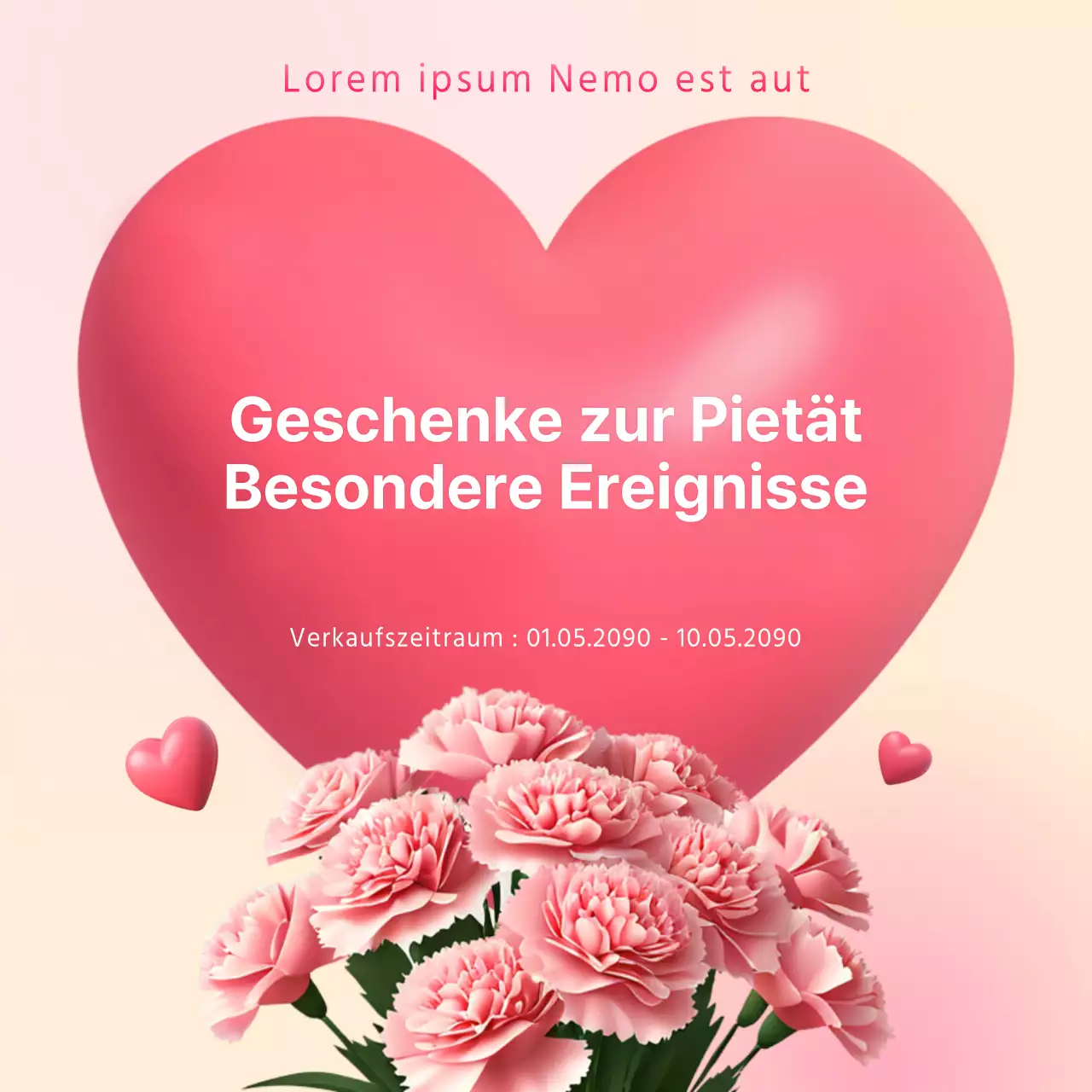 Werben Sie für eine trendige Muttertagsveranstaltung in Pink und Mint