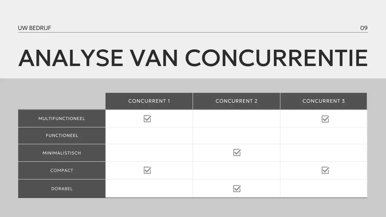 Minimalistisch zwart-wit bedrijfsprofiel